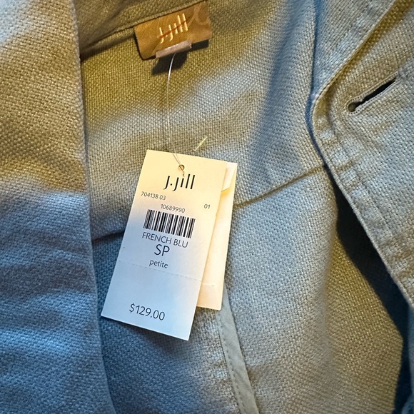 J.Jill Long Double Breasted Jacket Linen and Cotton -Small- NWT - Picture 3 of 5